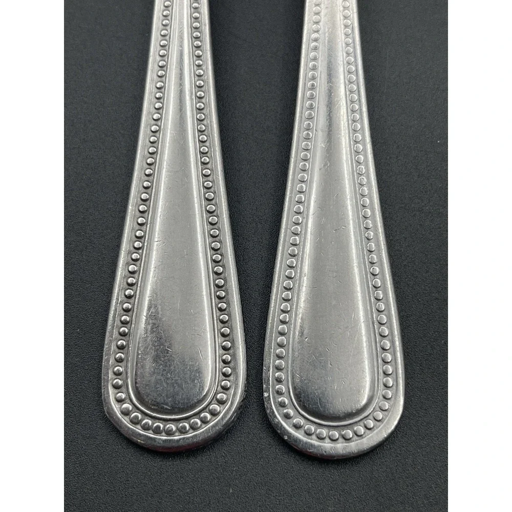 DELCO Prima Stainless Flatware Lot 4 Dinner Forks Beaded Replacement